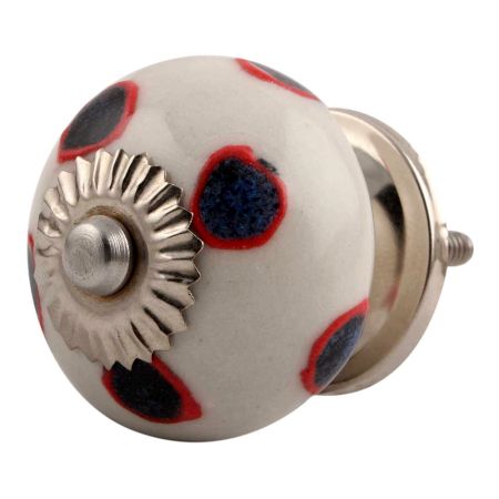 Navy Blue Dot Ceramic Cabinet Knob Online